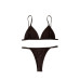 Biquíni Conjunto Tanga Fio Dental com Ajuste + Top Triângulo com Fecho Biquíni Conjunto Tanga Fio Dental com Ajuste + Top Triângulo com Fecho