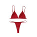 Biquíni Conjunto Tanga Fio Dental com Ajuste + Top Triângulo com Fecho Biquíni Conjunto Tanga Fio Dental com Ajuste + Top Triângulo com Fecho