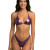 Biquini Conjunto Cortininha Asa Delta Fio Dental Metalico Roxo
