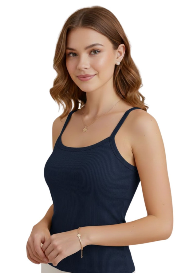 Blusa Regata Feminina Canelada Estilo Casual