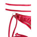 Biquíni Cortininha Vermelho com Argolas e Laterais Ajustáveis