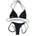 Biquíni Cortininha Preto com Argolas e Laterais Ajustáveis Biquíni Cortininha Preto com Argolas e Laterais Ajustáveis