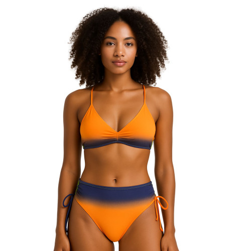 Conjunto Biquíni Top Bojo Laço e Calcinha Sunquíni Túnel Tie Dye