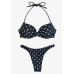 Biquíni Conjunto Top Torcido com Bojo e Calcinha Estampada Poa Biquíni Conjunto Top Torcido com Bojo e Calcinha Estampada Poa