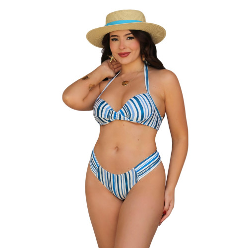 Conjunto top cruzado calcinha plus size