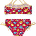 Biquíni Infantil Feminino Estampado Calcinha com ajustes e top Cruzado – Moda Praia Menina Verão