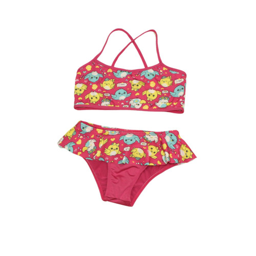 Conjunto Biquini Infantil Menina estampado com Babado na Calcinha – Conforto e Estilo para os Dias de Sol