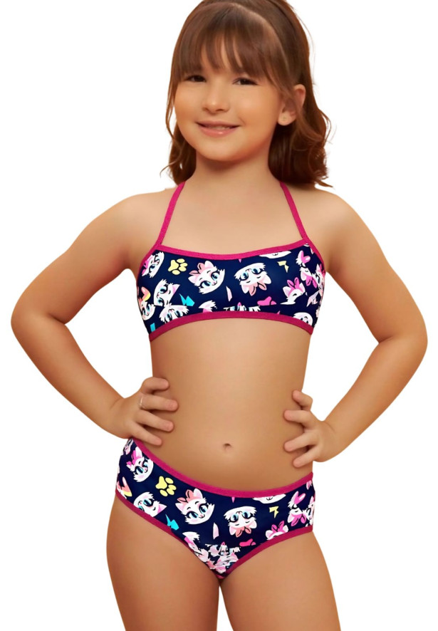 Conjunto de Biquini Infantil Gatinha