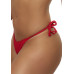 Top bojo aro v + calcinha de amarrar fio dental canelado vermelho