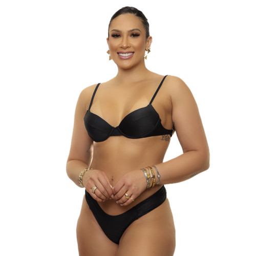 Top bojo aro + calcinha plus marrakech preto