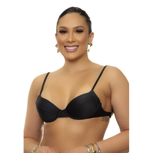 Top bojo aro estampa marrakech preto