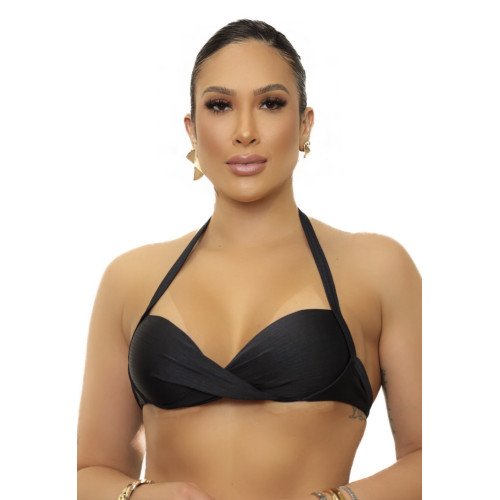 Top bojo cruzado estampa marrakech preto